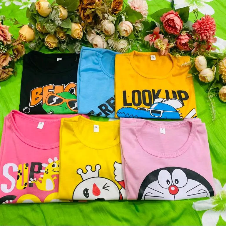 Kaos Atasan Anak-Anak Cewek-Cowok Paket Hemat 6 pcs (Murah Meriah)