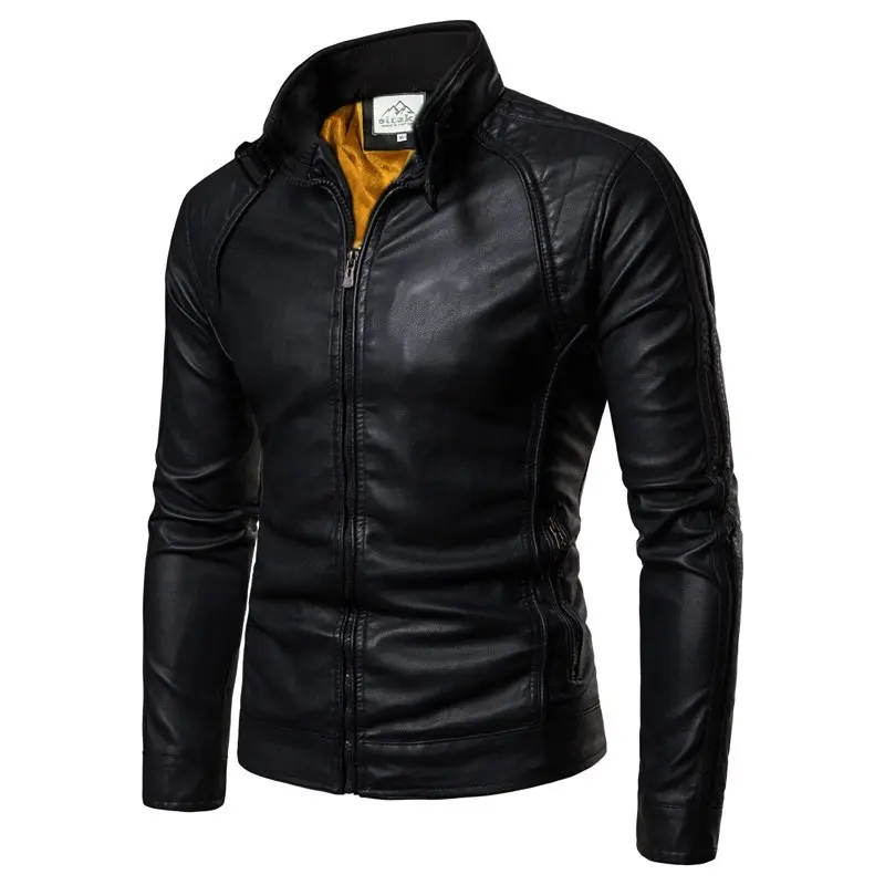 Áo Khoác Da Lót Lông BSO-001 Mẫu Mới Về. Menswear Nam Kem Kate