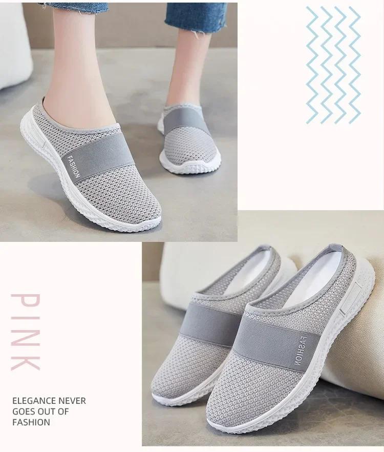 Product Introduction of Dép Lưới, Mặc Bên Ngoài, Thoáng Khí, Giày Thường Ngày Thoải Mái, Dép Nửa, Giày Nữ, Dép, Giày Mới 18