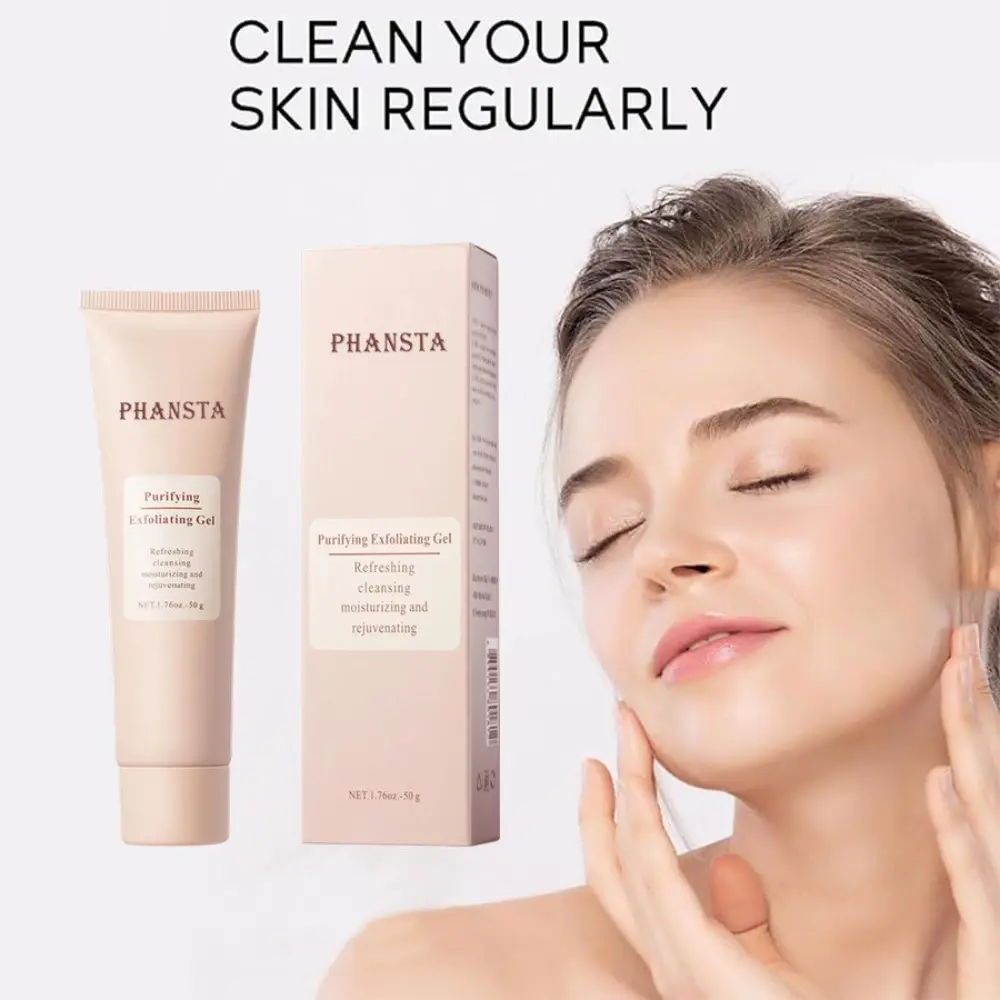 Effective Moisturizing Exfoliating Gel Shrink Pores Deep Cleansing Exfoliating Face Scrub Lighten Skin Tone Facial Exfoliator Cleanser for All Skin Types