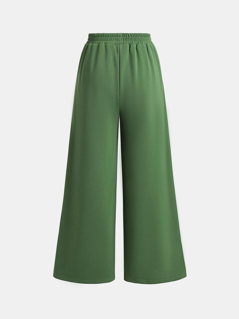 Product Introduction of YOZY Women's Patchwork Pocket Drawstring Hem Pants, Casual Loose Tie Front Elastic Waist Trousers for Spring & Fall, Women's Bottoms for Daily Wear 13