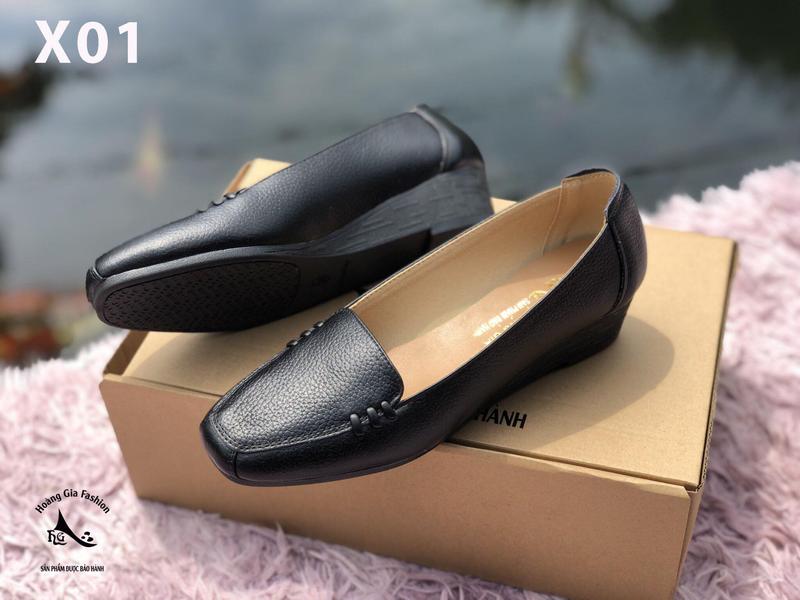 Giày búp bê da bò đế xuồng mũi vuông 2