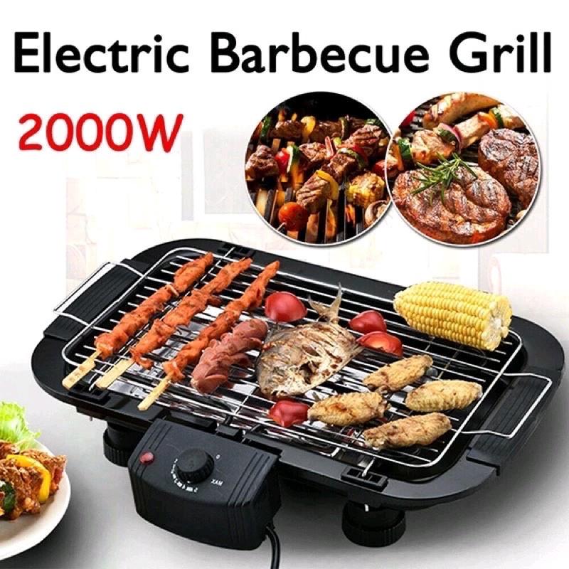 Bếp Nướng Điện Không Khói Electric Barbecue Grill 2000W - Tiết Kiệm Điện, Nướng Nhanh, Đa Năng 4 Ngăn, Thép Không Gỉ,