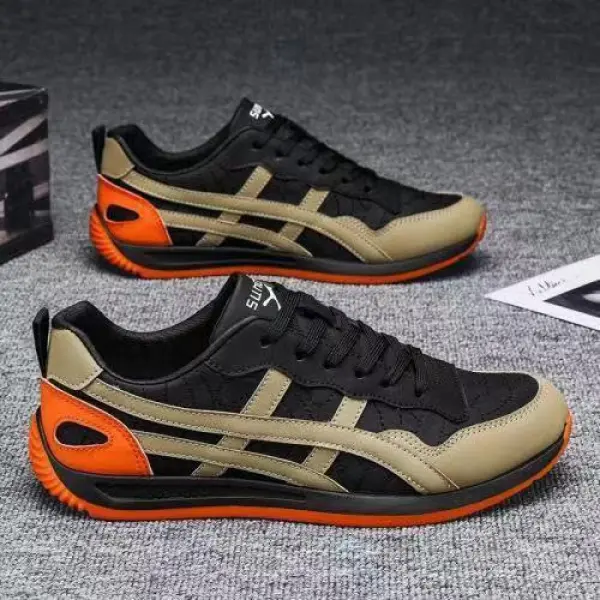 Men's Shoes Spring and Autumn New Breathable Low Top Casual Soft Bottom Lightweight Fashion Men's Shoes Low-Top Lace-up Board Shoes
