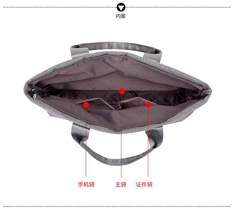 Product Introduction of Handbag Men's Bag New Nylon Canvas Bag Computer Briefcase Men's Bag Business Casual Handbag Men 14