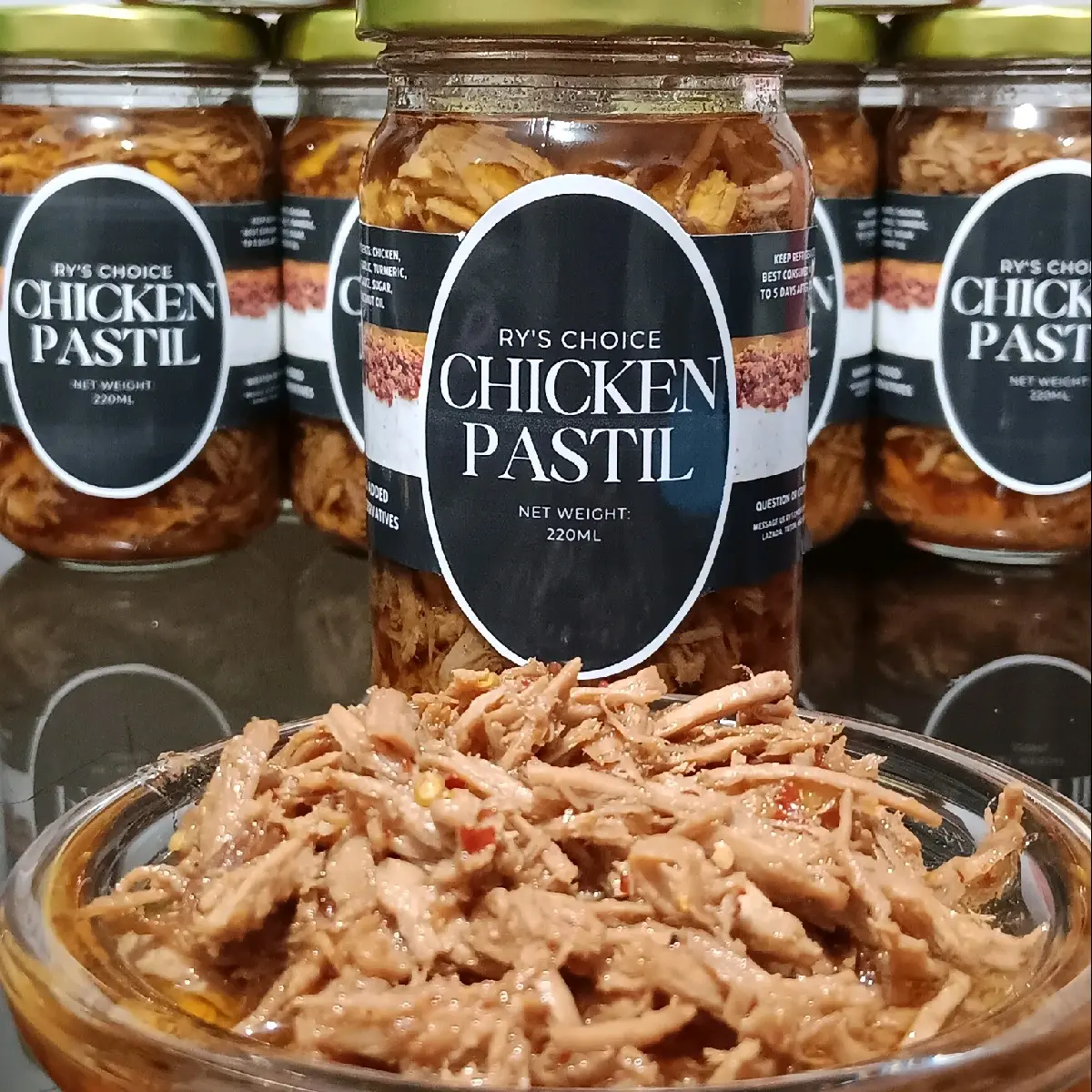 chicken pastil in a jar Bottle Low Fat Low Sugar Food Instant Spicy ...