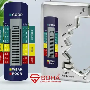 TK-18 Universal Battery Tester Alat Cek Kapasitas Baterai Capacity C D N AA AAA 9V 6F22 1.55V 18650 Dengan Layar LCD