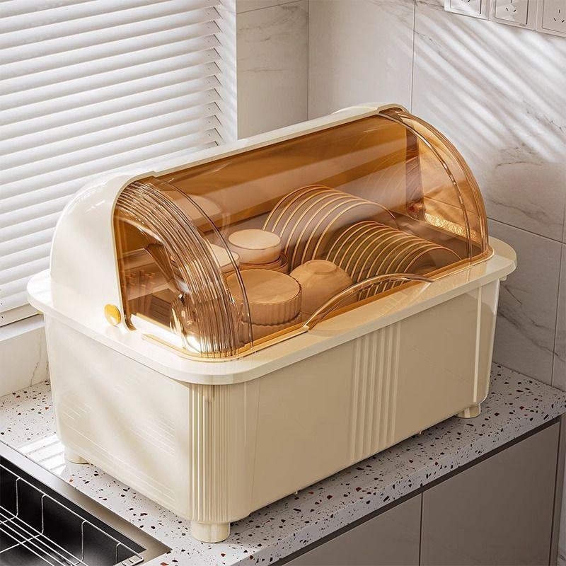 Giá Để Bát Đĩa, Tủ Bát, Nhà Bếp Gia Dụng, Có Nắp Đậy, Giá Để Đồ Thoát Nước, Cho Bộ Đồ Ăn, Đĩa, Bát, Đũa, Hộp Đựng Đồ Để Bàn 5