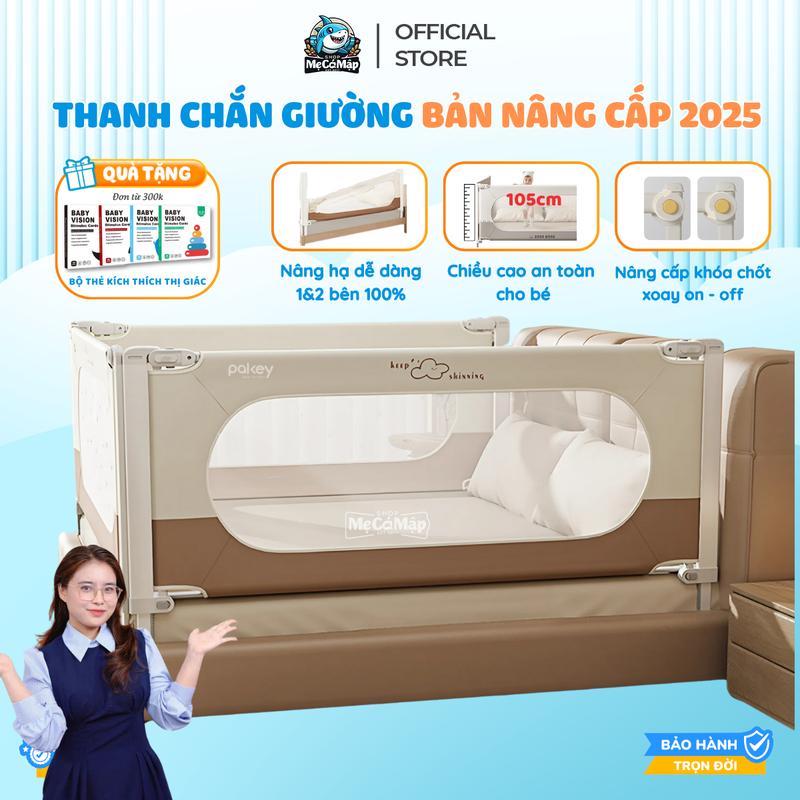 [Xuân Quỳnh x SMCM] Thanh Chắn Giường  Pakey Bản Nâng Cấp SB2,  Nâng Hạ 1 Bên 2 Bên Dễ Dàng, Khung Cao 105cm Mẫu Mới 2025