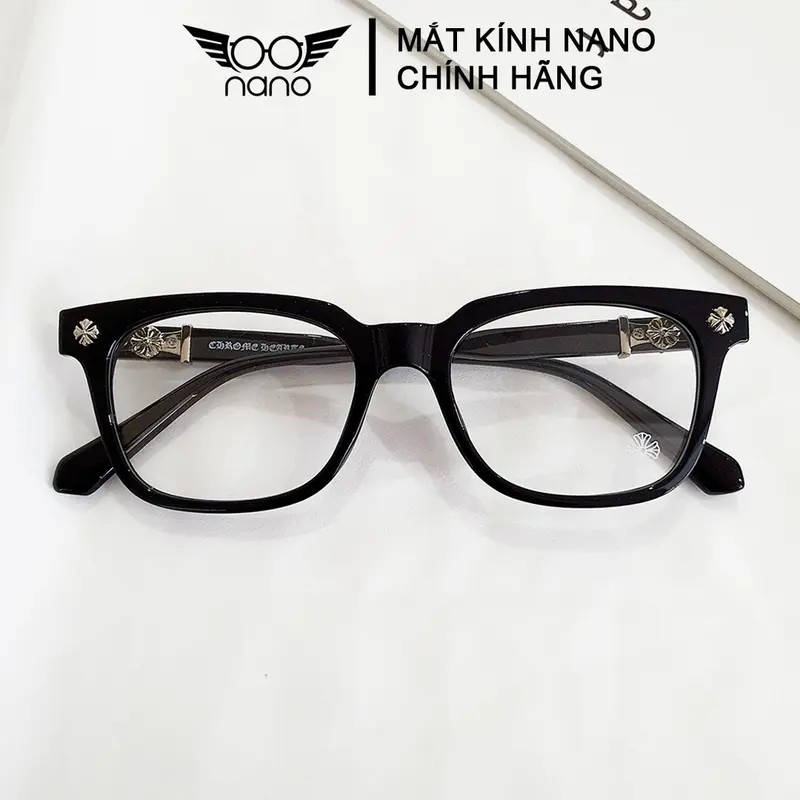 Gọng kính cận nam nữ dáng vuông,dùng lắp mắt cận hoặc 0 độ N2273 Chrome Hearts Mắt Kính Kính Mắt Tròng Kính kính  đổimàu 1