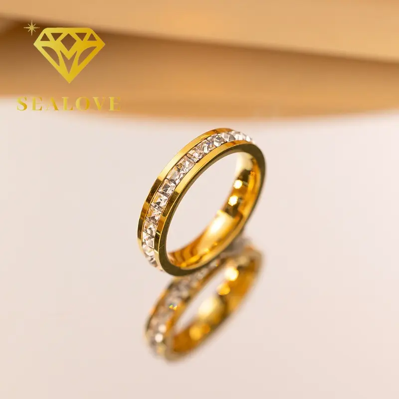 SEALOVE nhẫn kim cương giả nhẫn đẹp nhẫn nữ cho học sinh 4