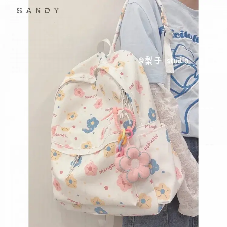 Ba Lô, INS, Cặp Sách Học Sinh, Chất Liệu Nylon, Thiết Kế Dễ Thương, Dung Tích Lớn, Thoải Mái Nam Nhung Backpack Đeo Vai