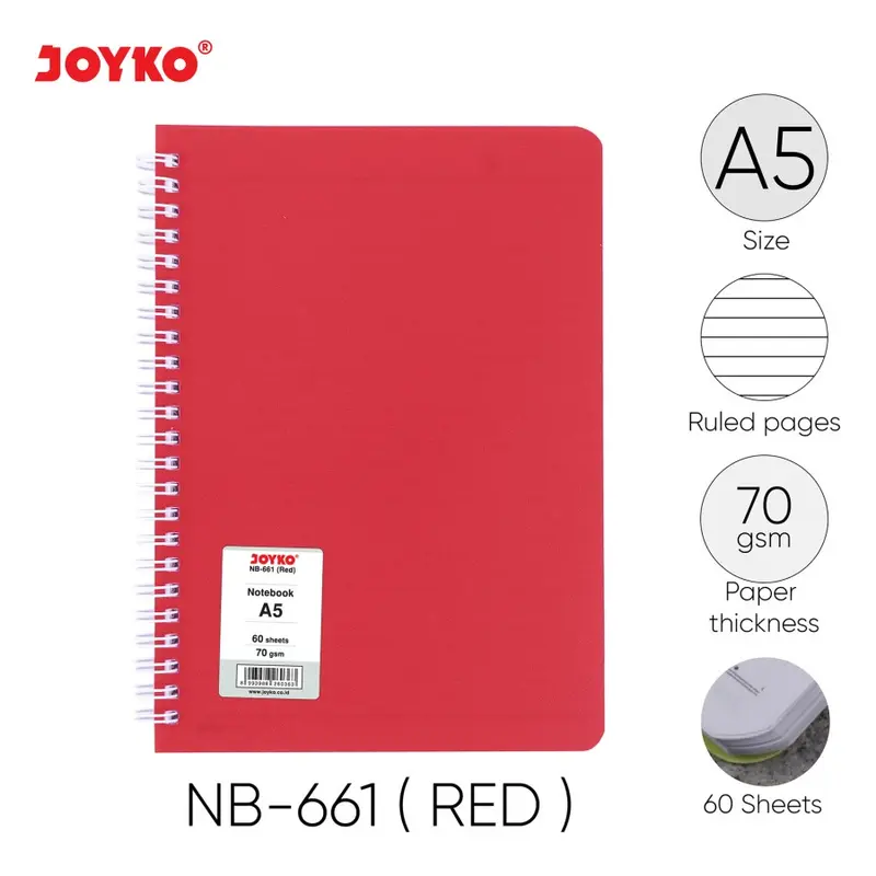 Ruled Notebook Diary Agenda Buku Catatan Bergaris Joyko Nb-661 60 Lembar 4