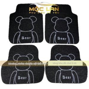 ( Bearbrick - TLS08 ) Thảm Lót Sàn Ô Tô - Thảm Rối Lót Sàn Loại Dày Đế Nhựa Dẻo Có Gai Chống Trơn Trượt - Thảm hoạt hình Cao Su Phụ Tùng