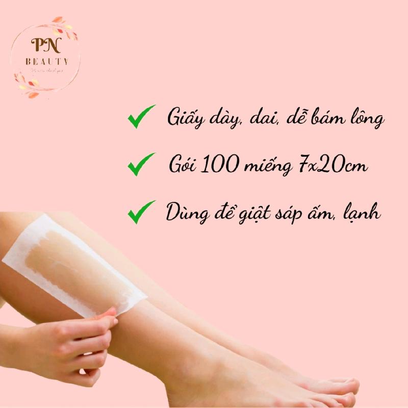 Giấy wax lông chuyên dụng 100 tờ Waxing Cạo Râu sap  wax 1