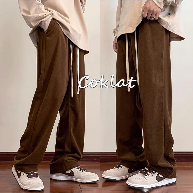 Product Introduction of celana corduroy pria celana cargo corduroy pria celana korea Celana Kasual hitam Casual Model lurus pria celana korduroy Mode retro gaya Korea kain tahan kerut Mode untuk Korduroi Celana Kasual celana kargo premium celana gombrang pria 8
