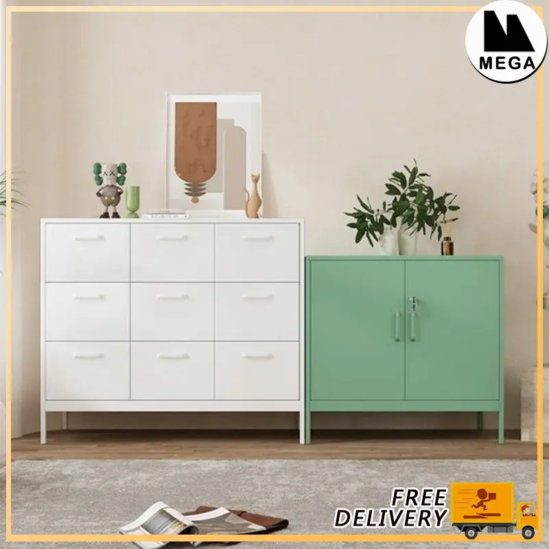 Storage Cabinet Minimalist Modern Drawer Cabinet Iron Art Cabinet Storage Sideboard Cabinet Large Capacity Chest