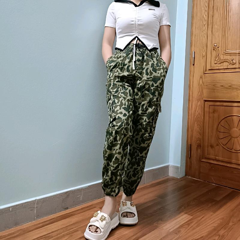  Quần joker Nam nữ cạp chun hoạ tiết rằn ri có nhiều túi bo chân trẻ trung năng động mặc đi làm đi chơi Menswear quan dai 