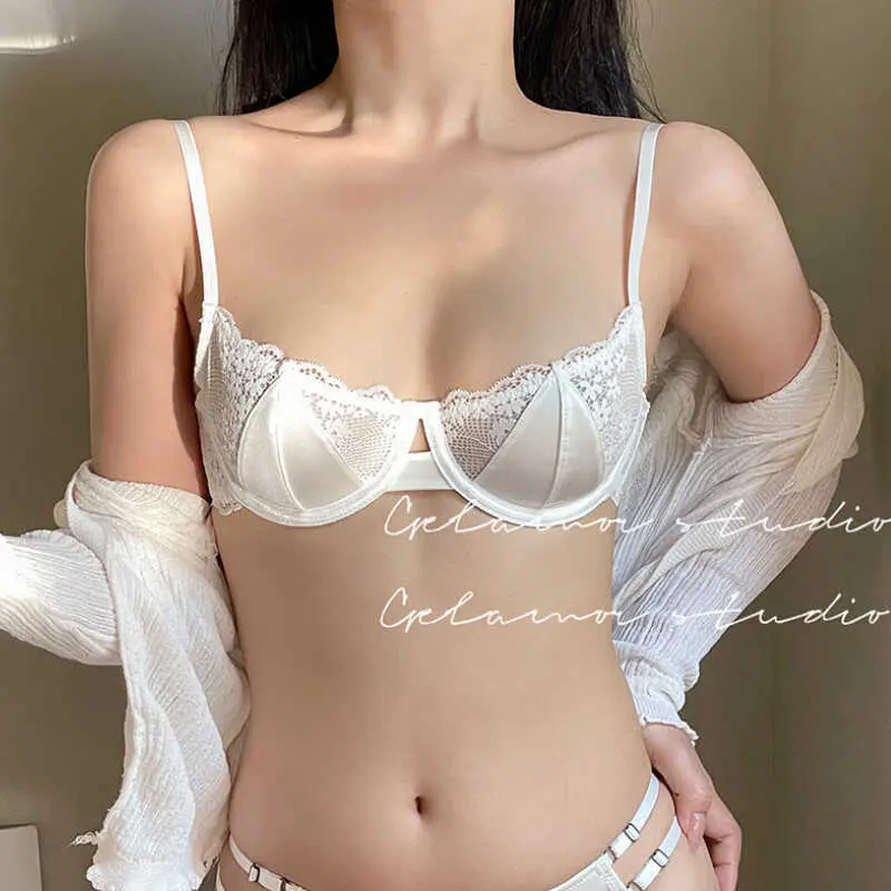Sexy Half Cup Lace Big Look Small Breasts Gathering Anti sagging Bra