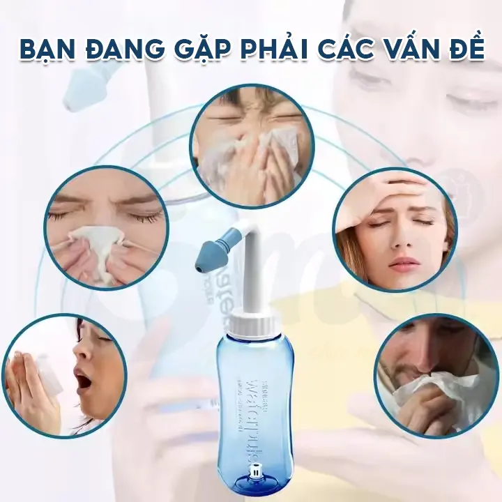 Bình rửa mũi cho bé & người lớn EMA, xịt rửa mũi giúp làm sạch khoang mũi loại bỏ bụi bẩn
