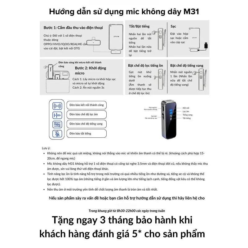 Micro Nhiếp ảnh Âm Thanh Không Dây Thâm31, Micrô Ghi Âm / Tắt, Bộ Lọc Tiếng Ồn, Thích Hợp Để Quay Video, Vlog, Phát Trực Tiếp TikTok 1