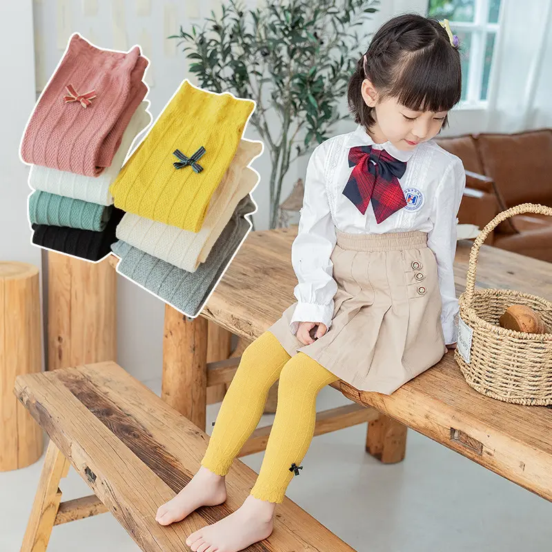 ByKiddos - Legging Anak Perempuan Versi Korea Baru Bahan Katun Motif Pita Lucu Impor 3
