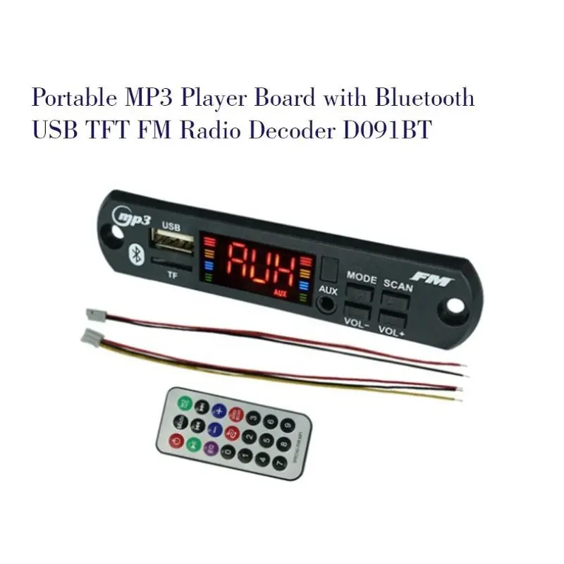 MP3 Player portable with Bluetooth USB TFT FM Radio D091BT V5.0