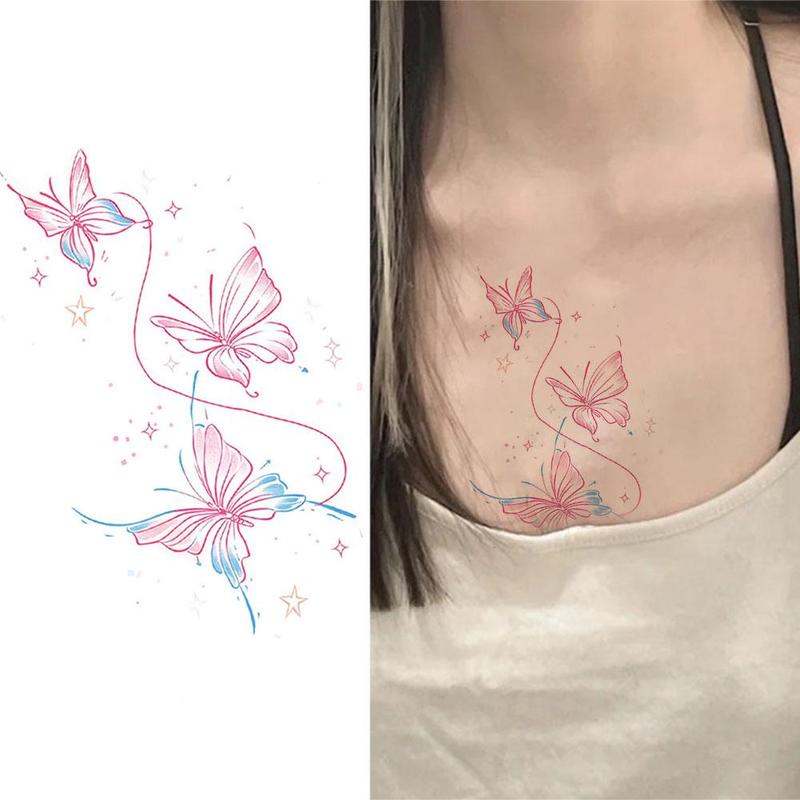 Product Introduction of Miếng Dán Hình Xăm, Thiết Kế Bướm Đầy Màu Sắc, Không Thấm Nước Và Bền, Thích Hợp Cho Cánh Tay, Xương Đòn Và Cổ Tay Nữ, Phong Cách Ngọt Ngào Và Tự Nhiên, Thể Hiện Cá Tính 24