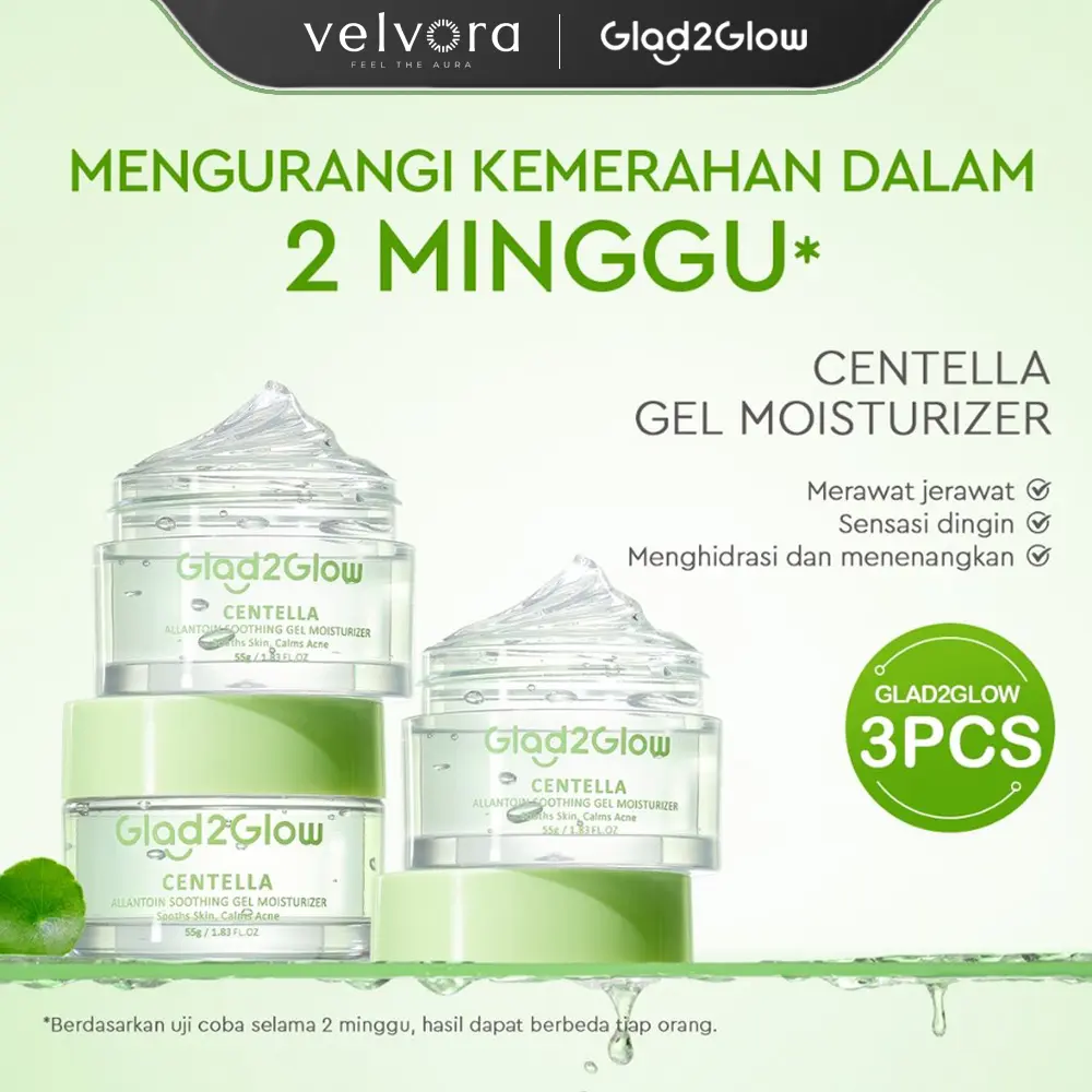 Glad2Glow Centella Allantoin Soothing Gel Moisturizer, Size - 30gr