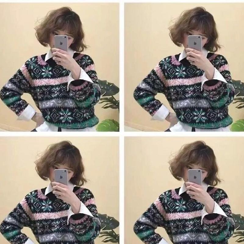Product Introduction of Wig Women's Short Hair Short Curly Hair Wool Roll Air Bangs Fluffy Natural Face Repair Fashionable Breathable Realistic Full Head Cover 6