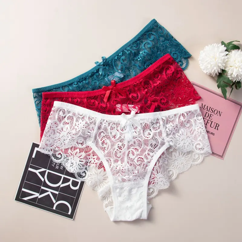 Seluar Dalam Renda, Flora, Untuk Wanita, Berkualiti Tinggi, Selesa dan Bernafas, Seluar Dalam Seksi Wanita, Seluar Dalam Wanita