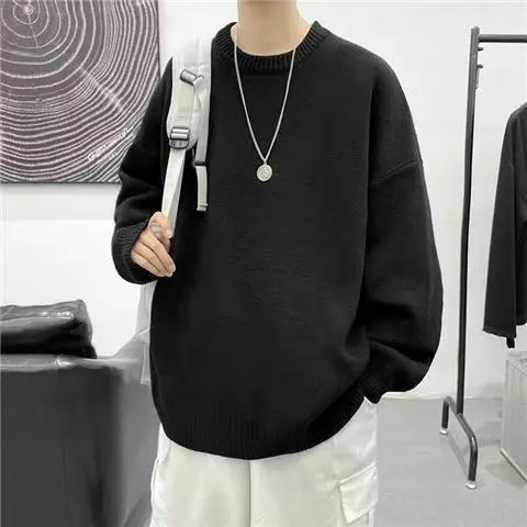 Áo Len Nam, Cổ Tròn, Đồ Len Dày, Phong Cách Hàn Quốc, Hợp Xu hướng, Ins Dáng Rộng, Áo Khoác Dễ Phối Đồ Thích Hợp Cho Mùa Thu Và Mùa Đông, Thích Hợp Cho Học Sinh 6