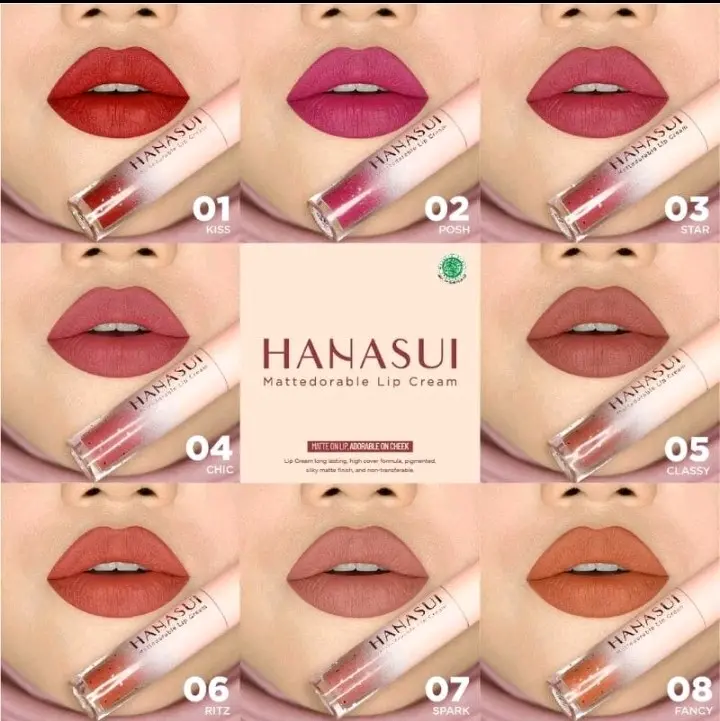 Hanasui Mattedorable Lip Cream | Lip Cream Matte | BPOM - LipCream