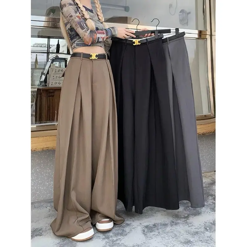 Jlookco_ L615 Celana Kulot Highwaist Wanita Celana Cullotes Celana Kekinian Tanpa Belt 0