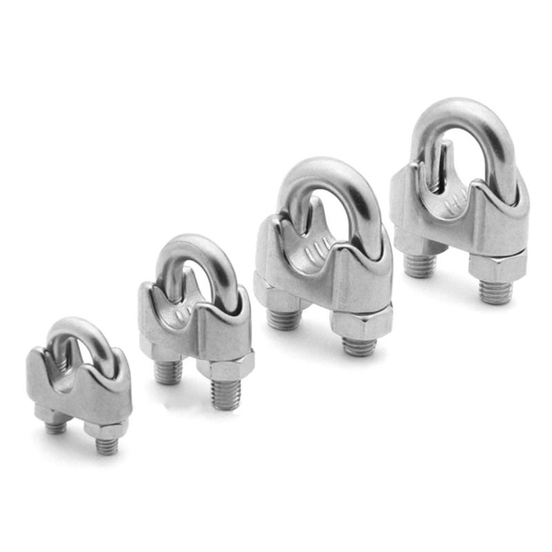 Product Introduction of Fast and Fast2 1Pc Durable M2/3/4/5/6/8/10/12/14mm Wire Rope Sleeve 304 Stainless Steel U Type Cable Clip Hardware Fixing Clip Wire Clamp Bolts Rigging Steel Wire Rope 13