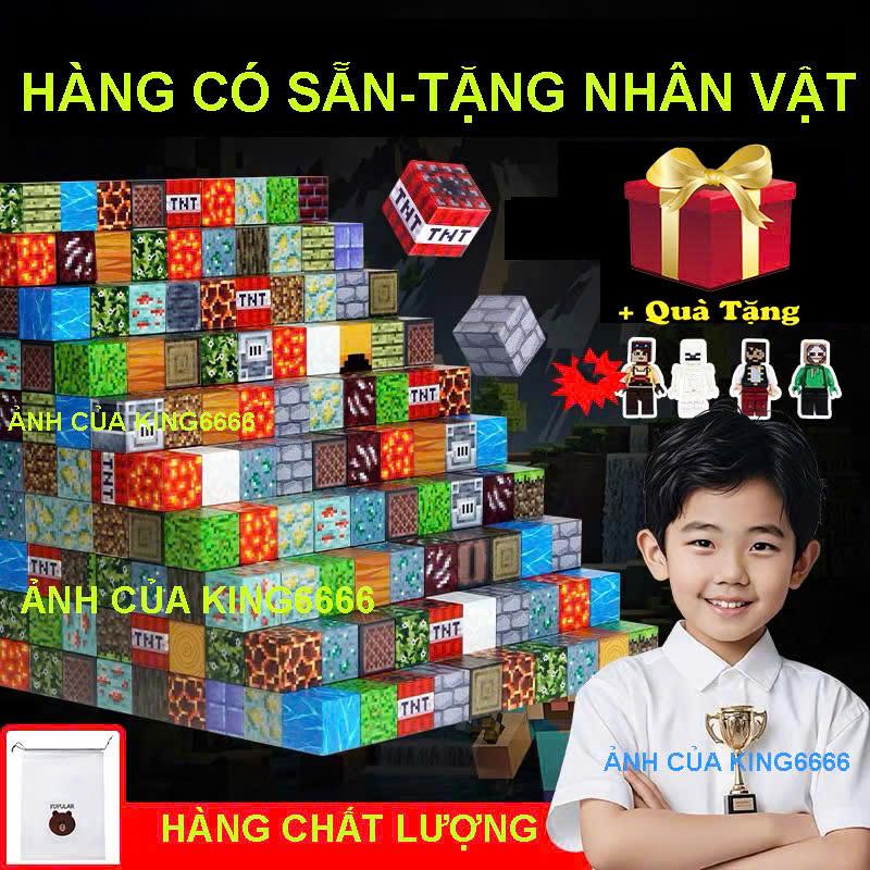Combo 500 Khối Nam Châm Từ Tính Minecraft Na cha Đa Màu Sắc - Đồ Chơi Lắp Ráp Khối Xây Dựng Từ Tính Thông Minh Cho Bé