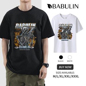 BABULIN 260g Pure cotton T-shirt unisex Oversized shirt pattern Soft and breathable