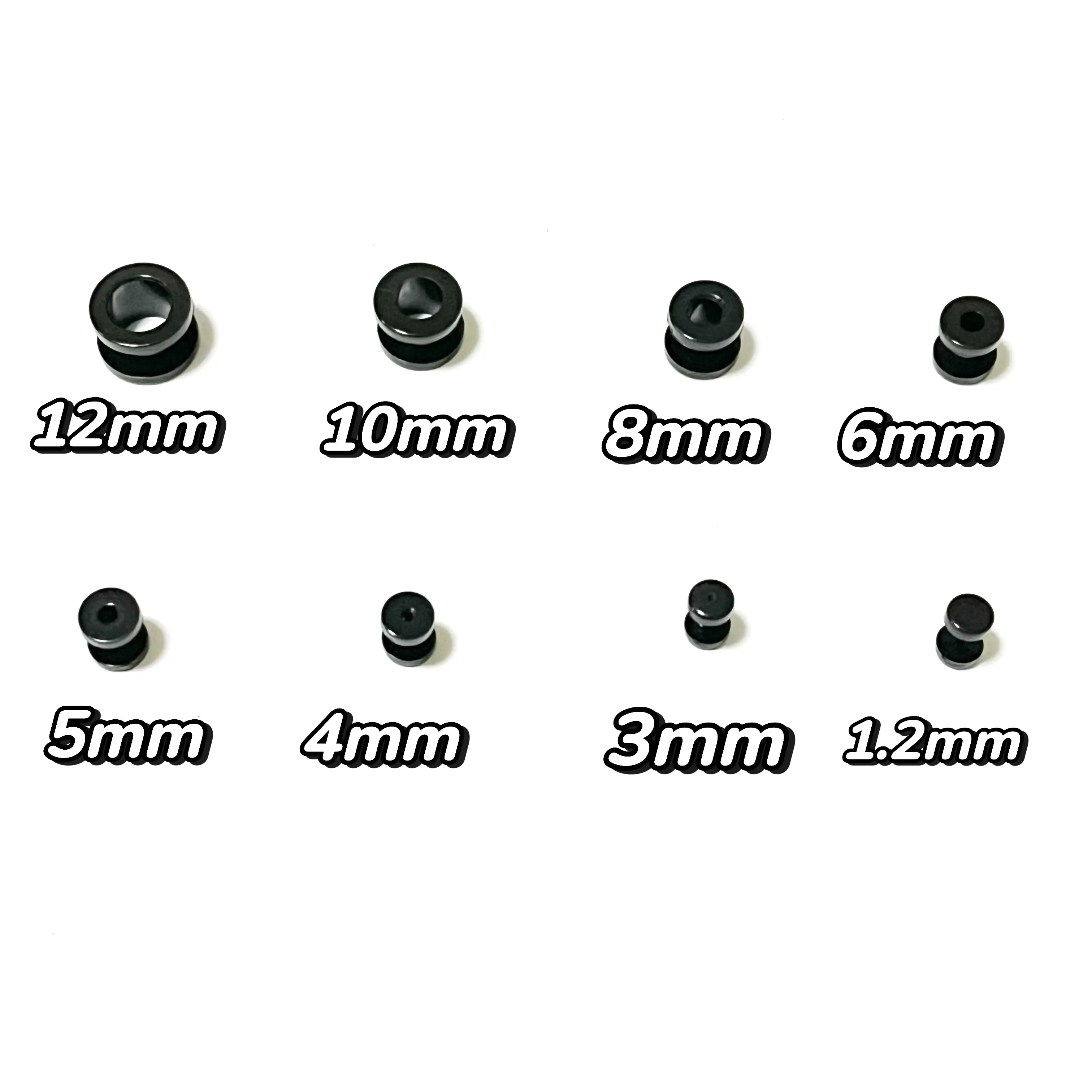 ต่างหูจิวตาไก่1.2mm--25mm1 ชิ้น (1pcs)-พลาสติก