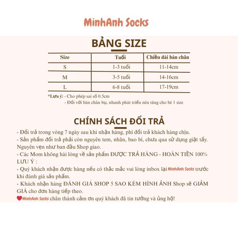 (Set 5 Đôi) Tất chống trơn trượt cao cấp cho bé trai bé gái. Tất cổ cao trẻ em hãng Minlliu Siêu Nhân, Khủng Long 1-8 Tuổi 9