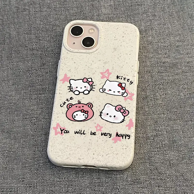 Ốp Điện Thoại, Cá Nhân Hóa, Họa Tiết Hello Kitty Loopy Ngôi Sao Màu Hồng, Tương Thích Với IPhone 15 13 14 16 12 11 X XR Xs Max 7 / 8 Plus Se2020, Làm Bằng Silicon, Chống Sốc Và Rơi, Vỏ Bảo Vệ 3