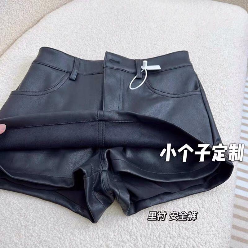 Váy Da PU, Màu Đen, Dành Cho Nữ, Cạp Cao, Dễ Phối Đồ, Váy Bodycon Chữ A, Gợi Cảm Và Cô Gái Nóng Bỏng, Váy Ngắn, Thích Hợp Cho Mùa Thu Và Mùa Đông, Quần 0