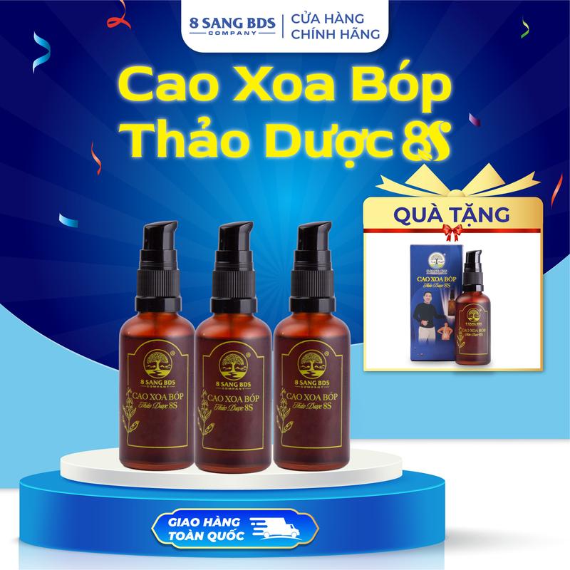 Set 3 Chai (Tặng 1 chai) Cao Xoa Bóp Thảo Dược 8S 1