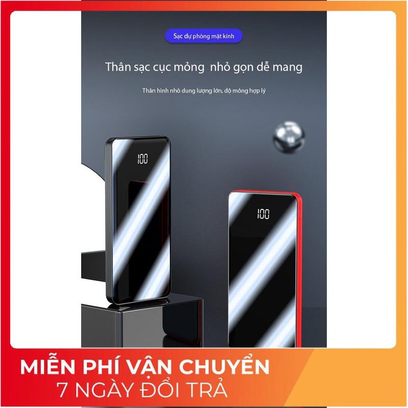 SẠC CỰC NHANH - PIN SẠC DỰ PHÒNG 30000MAH MẶT GƯƠNG ĐEN HUYỀN THOẠI (cao_nhien_thith) [Gương] 3