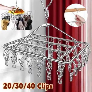 Jemuran Baju Bayi Jepit 20/30/40 Jepitan Impor Capit Kaos Kaki Celana Dalam Bra Hanger / Gantungan Baju Persegi / Gantungan anti karat