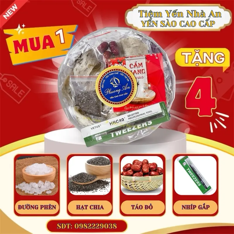 Tổ Yến Thô Loại 1 ÍT LÔNG ÍT RÊU ÍT SƠ MƯỚP NHIỀU SỢI - TẶNG KÈM ĐỒ CHƯNG , NHÍP - thực phẩm hổ trợ sức khoẻ ( TIỆM YẾN NHA AN