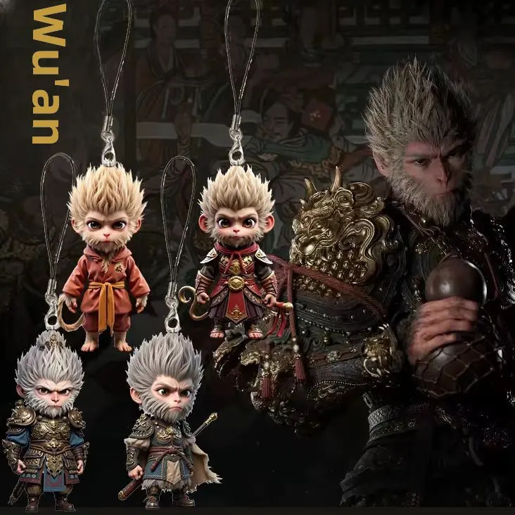 Dây Đeo buộc điện thoại di động, Thiết Kế Mới Thần Thoại Đen Wukong, Dây Xích Chuyền Điện Thoại Di Động Thích Hợp Cho Túi Học Sinh, Mặt Dây Chuyền Và Móc Chìa Khóa 0