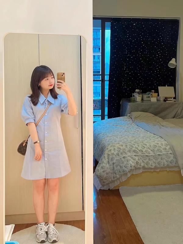 Váy đầm AA22 phom chữ A phong cách thanh lịch, duyên dáng  - Voi Dress Nữ Women 5