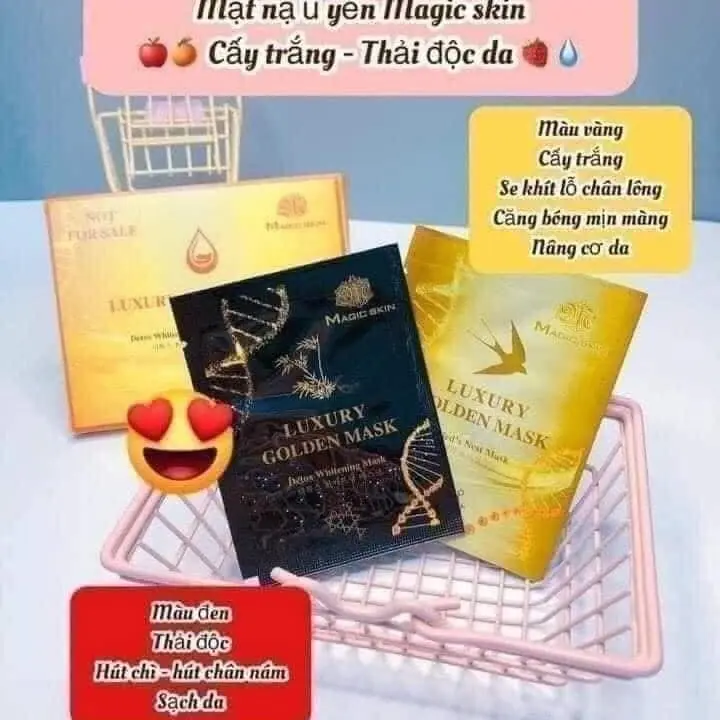 ️Mặt nạ Ủ YẾN THẢI ĐỘC Magic Skin️ phù hợp với mọi loại da những bạn nào da bị :  Da nám tàn nhang Da đen sạm Da đen lì khó trắng ,