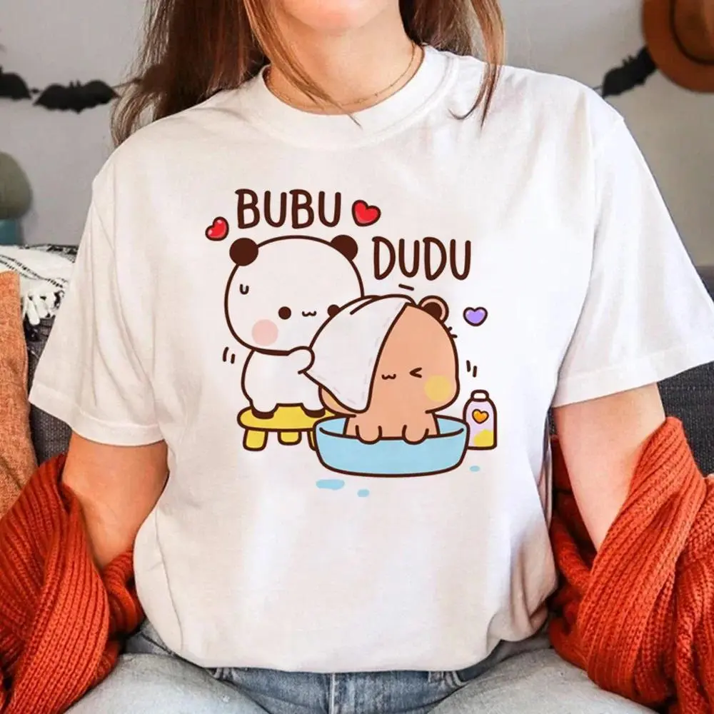 Bubu And Dudu tshirt women comic harajuku Tee girl comic anime funny clothes