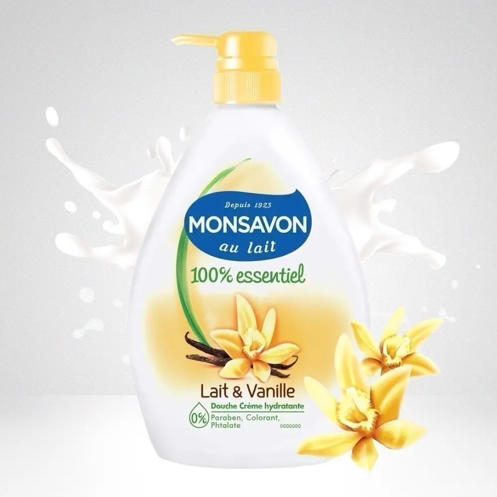 Sữa tắm Monsavon chiết xuất từ sữa và hoa vani Dưỡng Body